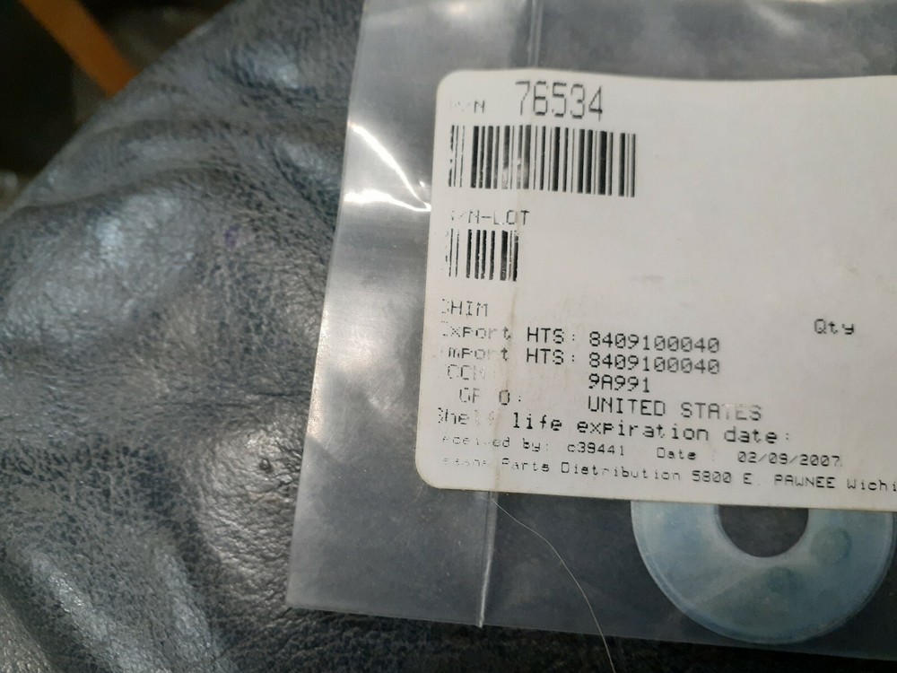 Lycoming Part No. 76534 - Shim