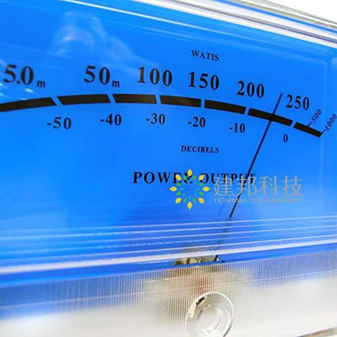 2pcs Lake Blue Power Amplifier VU Panel Meter w 1pc Power Supply Driver Board