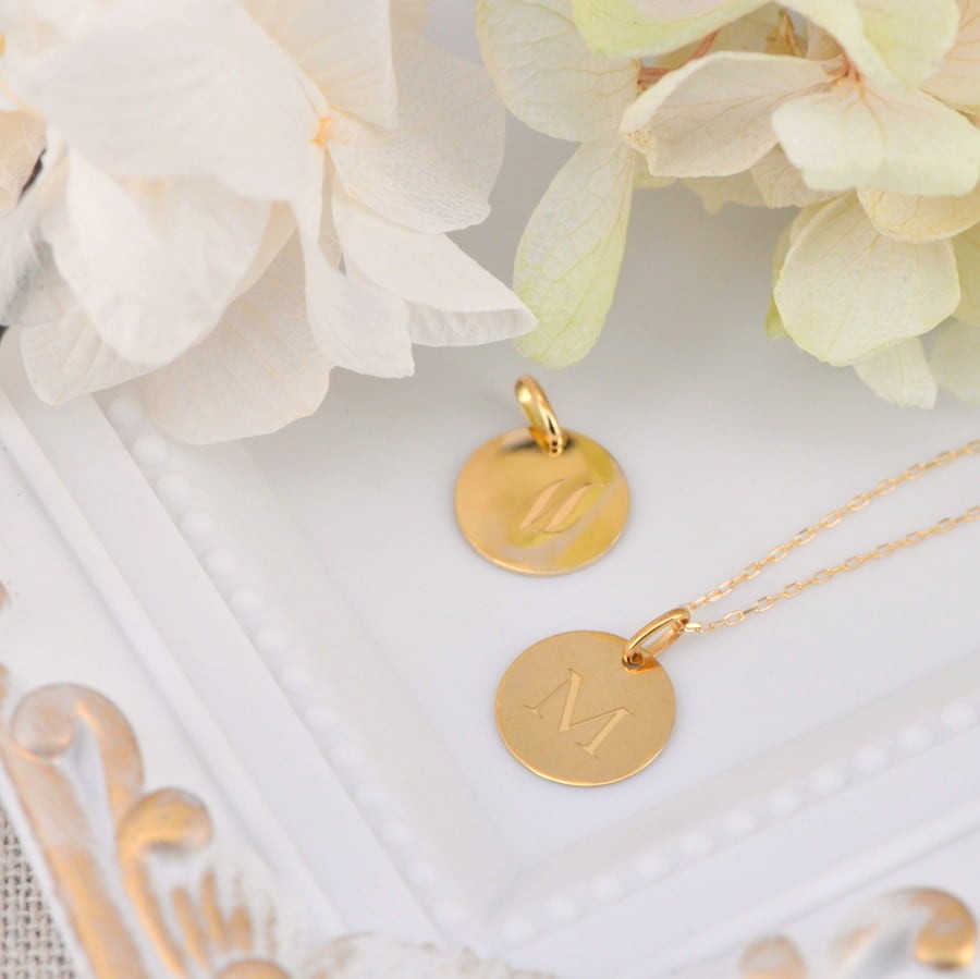 Initial Coin Necklace (50 cm) /a0219