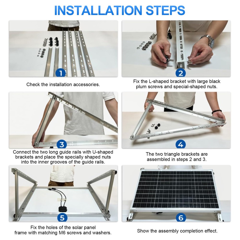 45 inch 0 - 90°Adjustable Solar Panel Mounting Brackets (1Set)