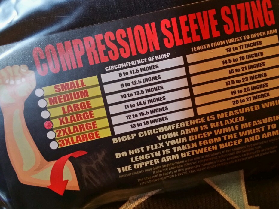 2XL Compression Sleeve, Blue Grunge