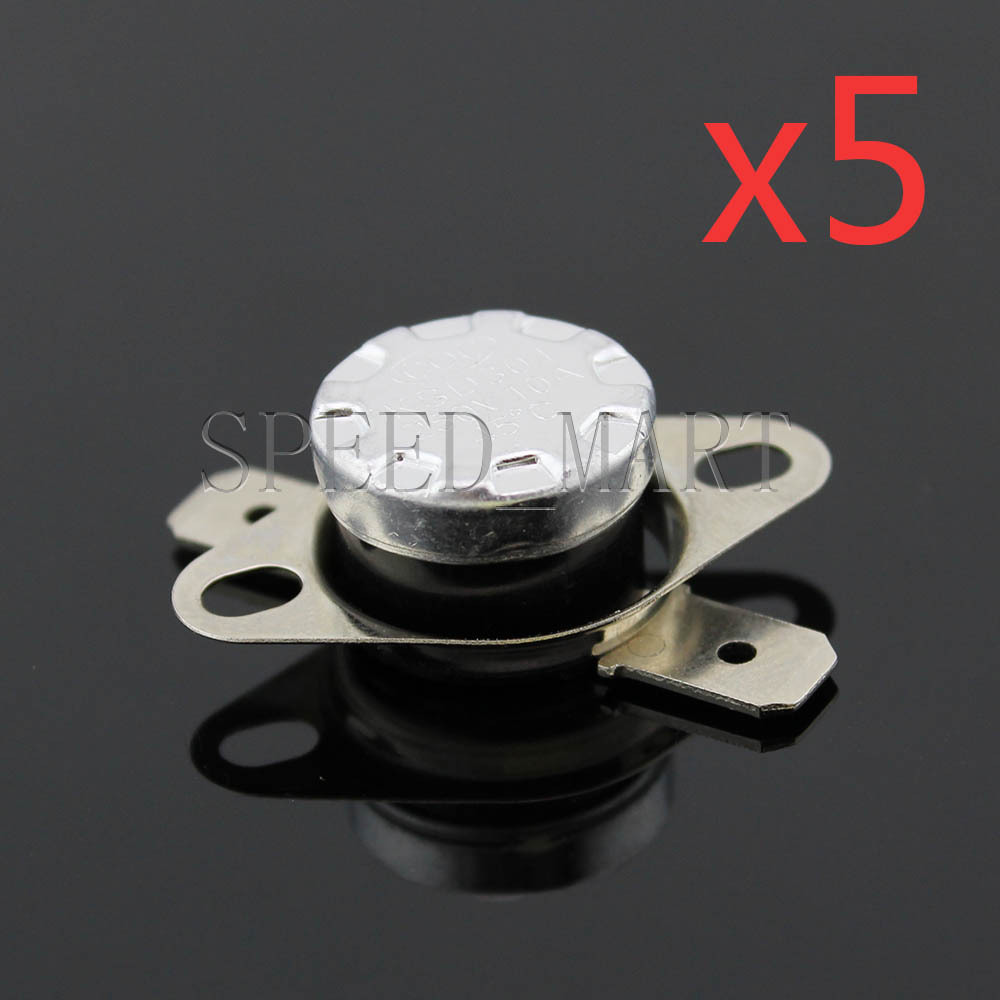 5 pcs Temperature Switch Control Sensor Thermal Thermostat 60°C N.C. KSD301