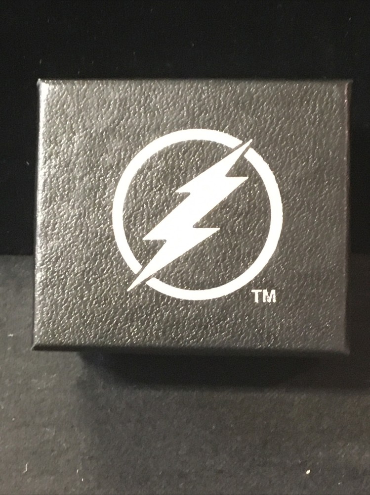 1999 2000 THE FLASH LOGO STERLING SILVER RING - DC COMICS - SIZE 9
