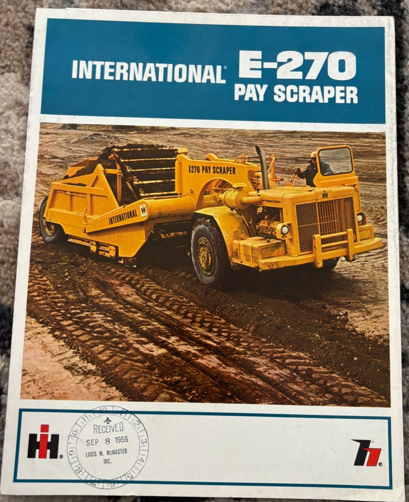 International Harvester E-270 Pay Scraper Brochure AMIL25