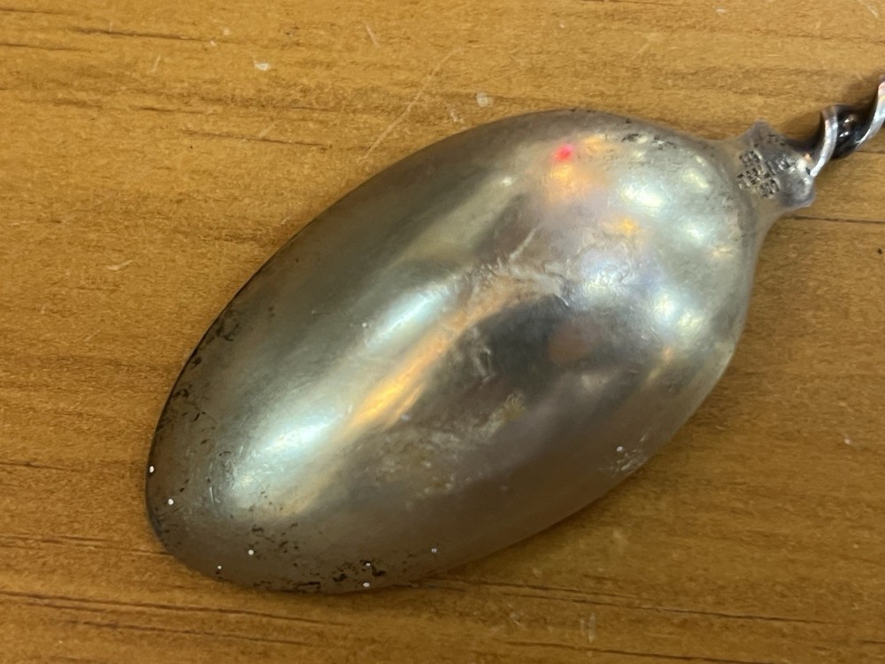 Native American Twisted Sterling Silver Souvenir Spoon