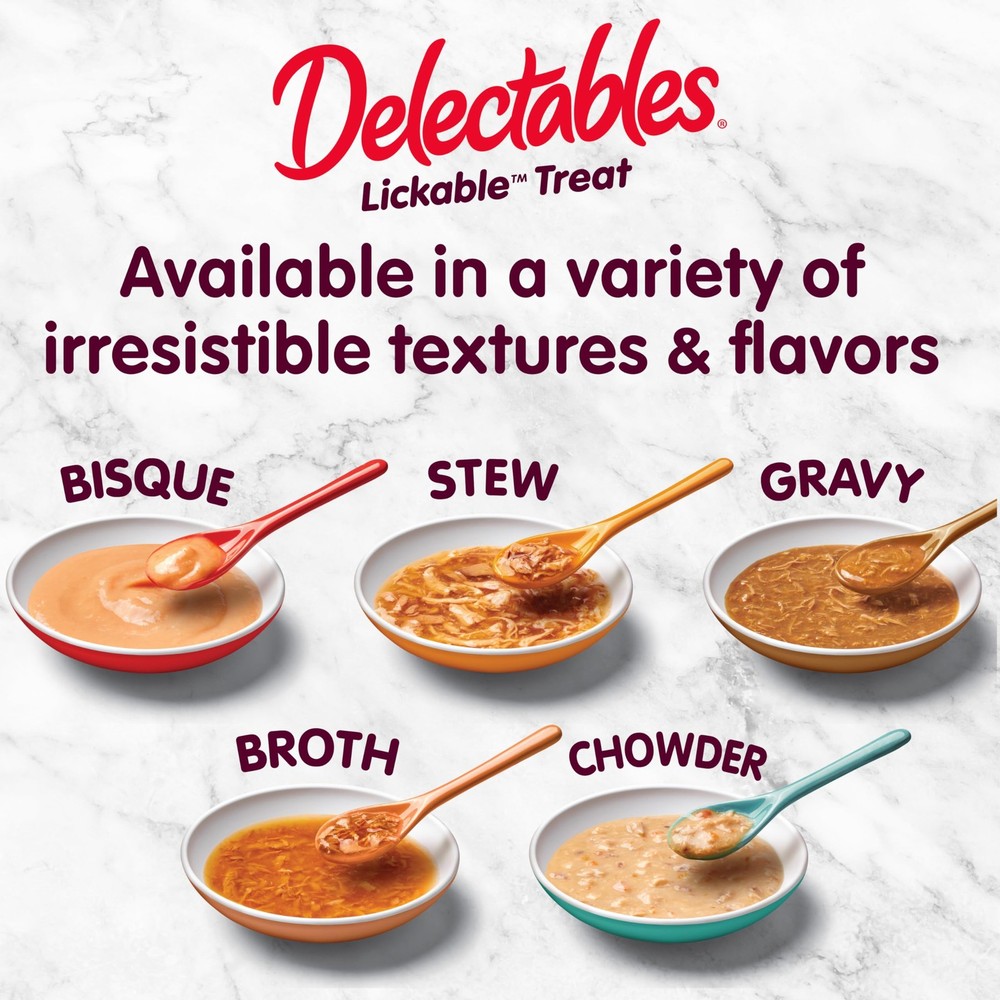 Hartz Delectables Bisque Variety Pack Lickable 1.4 Ounce (Pack of 30),