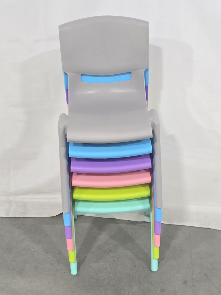 AXIDOU 6 PACK PREMIUM 11" H PLASTIC STACKABLE SCHOOL CHAIRS - MULTICOLOR
