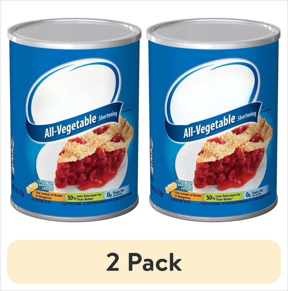 (2 pack)All Vegetable Shortening, 96 oz