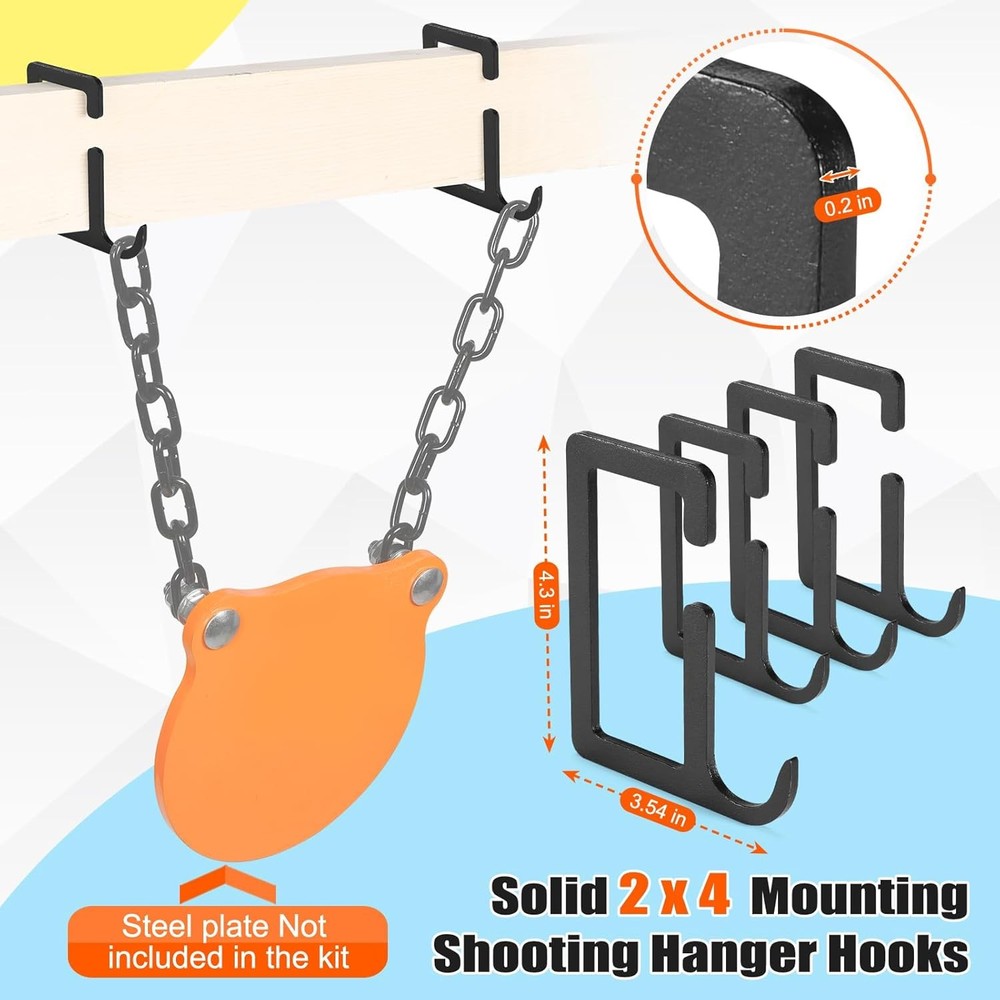 2x4 Target Stand Brackets, Modular Shooting Target Hanger, Shooting Target Ho...
