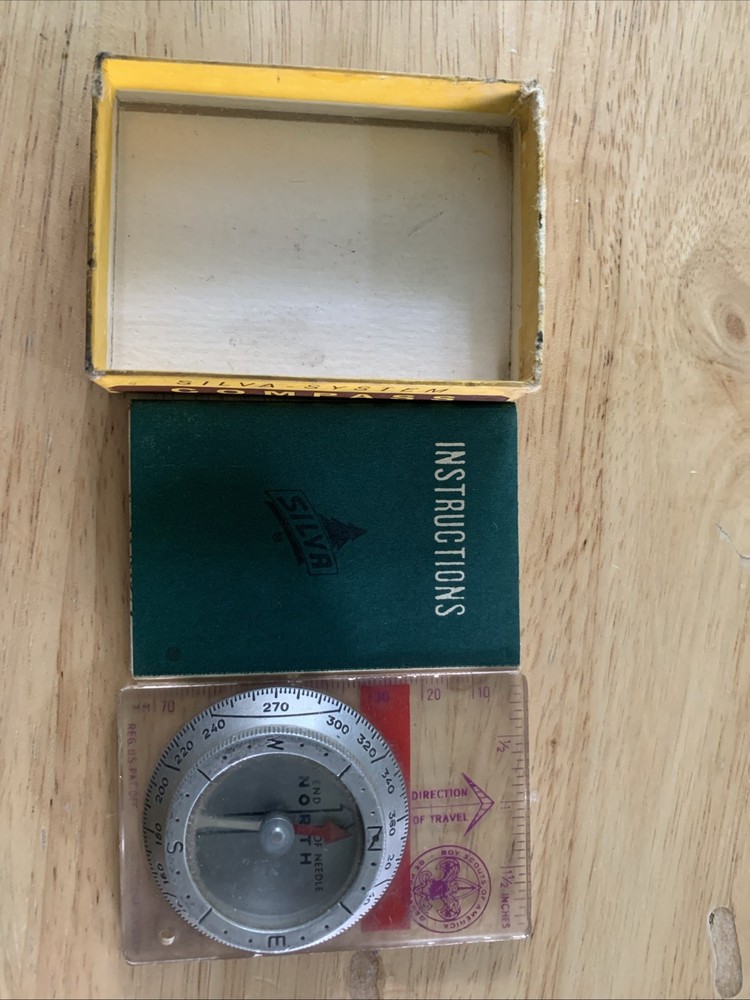 Vintage Silva system compass w original box and instructions.