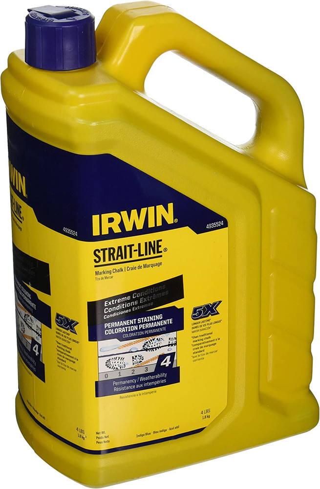Tools STRAIT-LINE Permanent Staining Marking Chalk, Indigo Blue, 4 Lb (4935524)