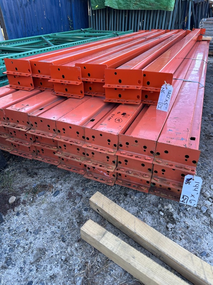 Teardrop pallet racking beams - 144" and 120"