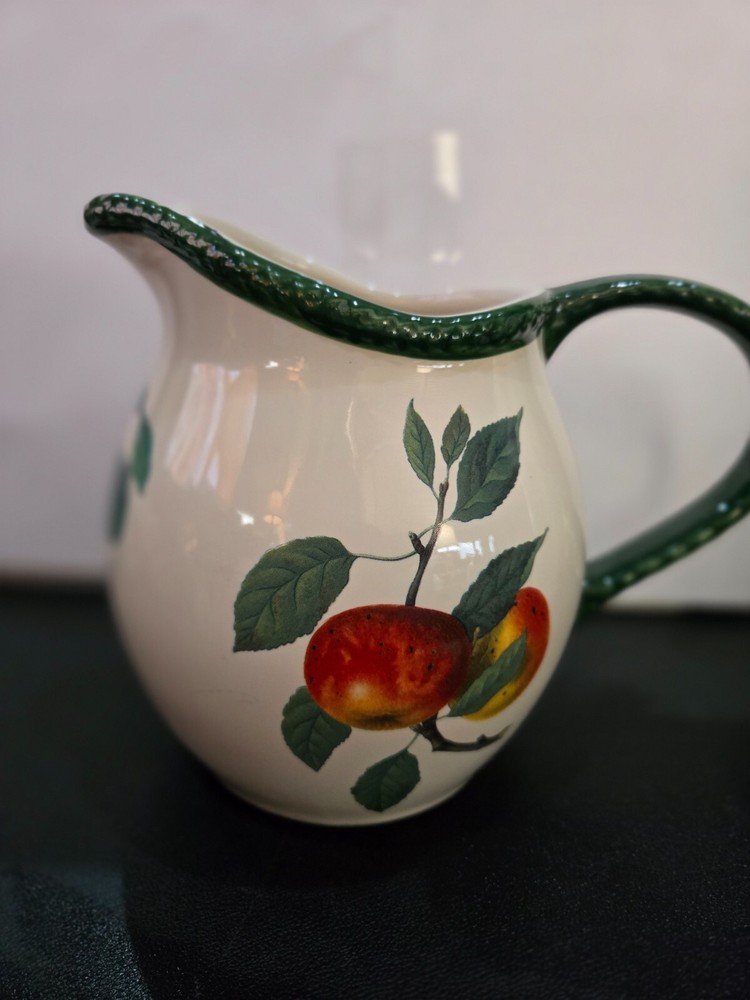 Hawthorne Manor Stoneware Pitcher Fruit Designs