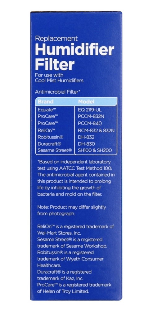 Equate Replacement Cool Mist Humidifier Filter EQWF813 Compatible ONE FILTER