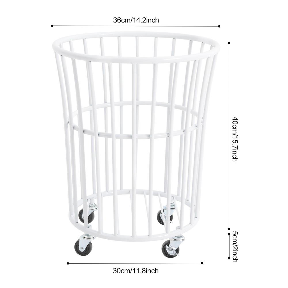 Ventilated Laundry Basket with Locking Wheels - Stylish and Durable Design