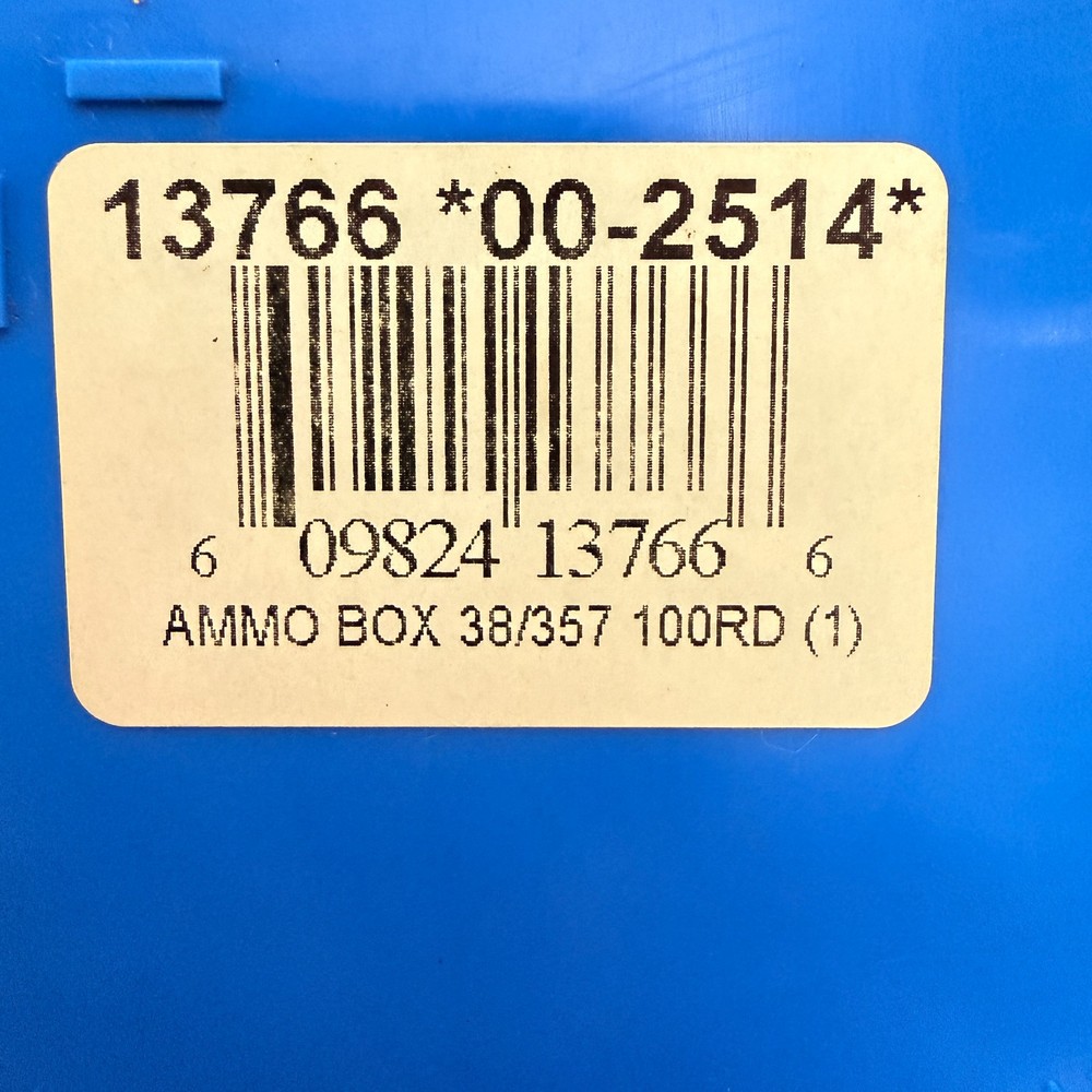 Dillon Precision Ammo Box .38 .357 Magnum 100rd Blue OLD STYLE Stackable