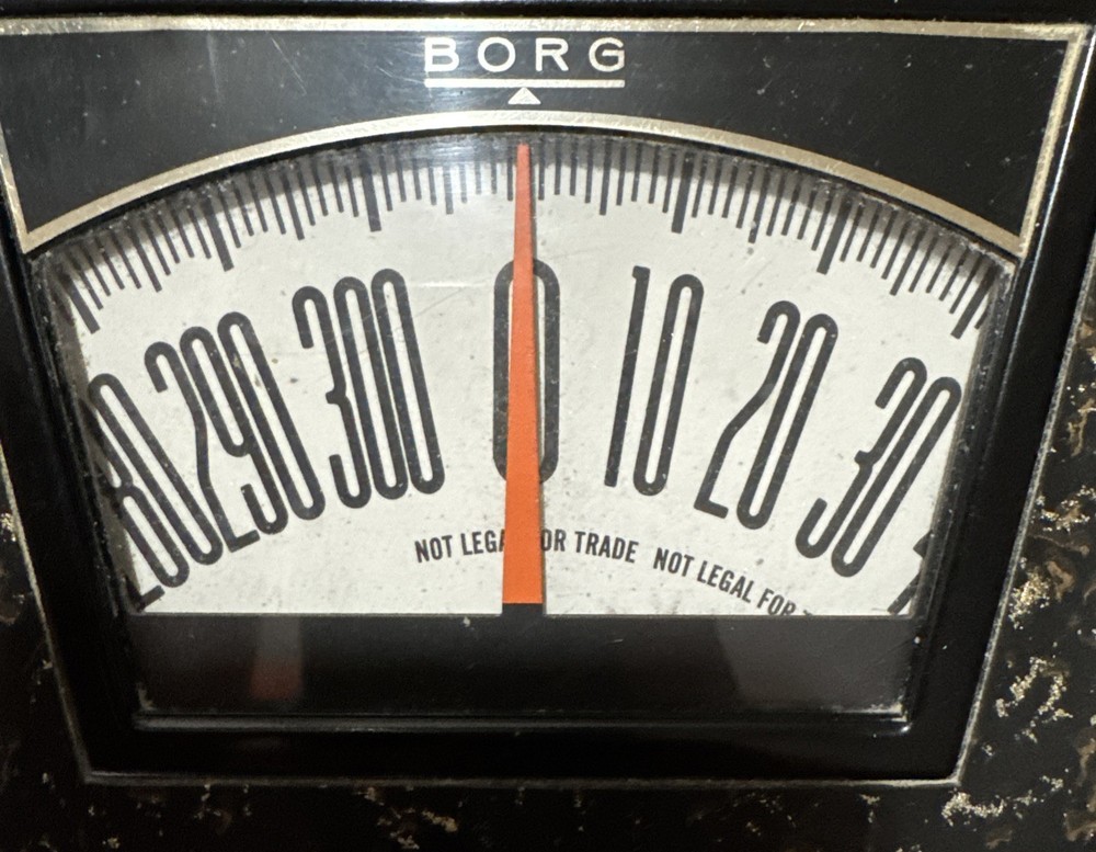 Borg Vintage Bathroom Scale Black