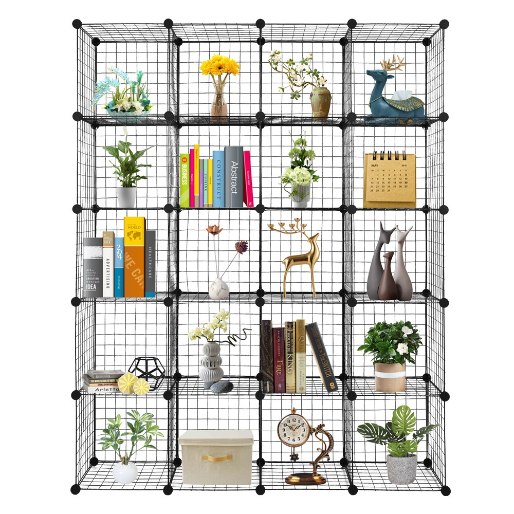 20-Cube Organizer Cube Storage Storage Shelves Wire Cube Shelves Metal Grid