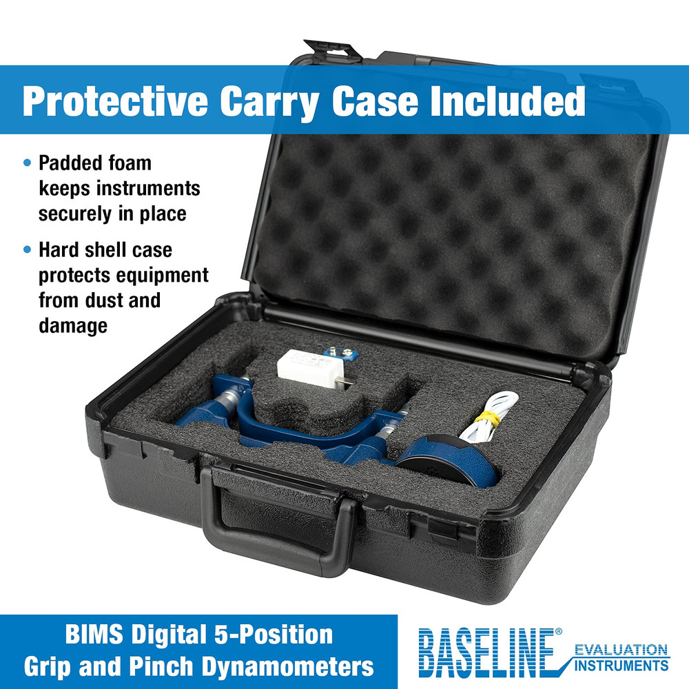 BIMS Digital 5-Position Hand Dynamometer for Grip Strength Testing and Evaluatio