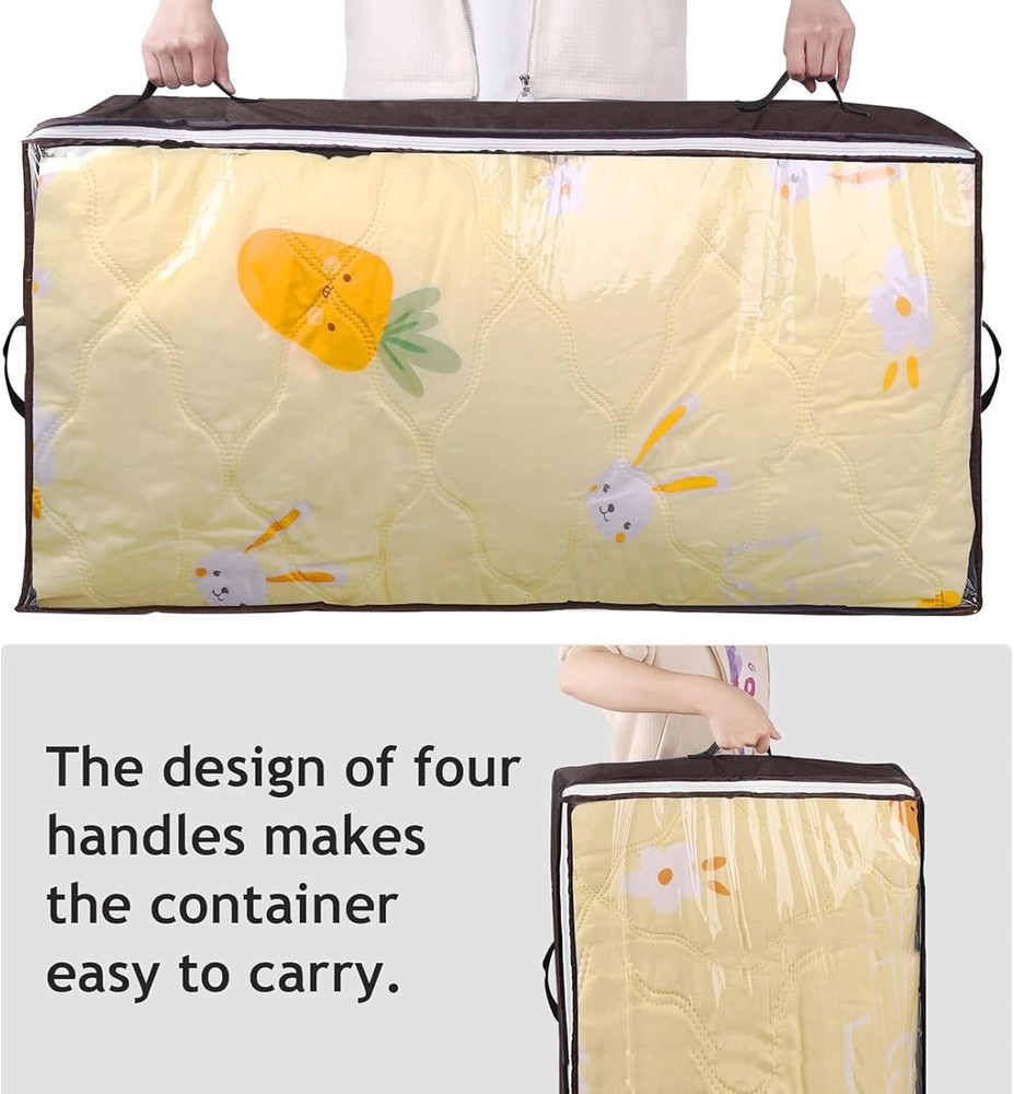 6 Pack 90L Under bed Storage Containers Organizer Large Capacity Underbed