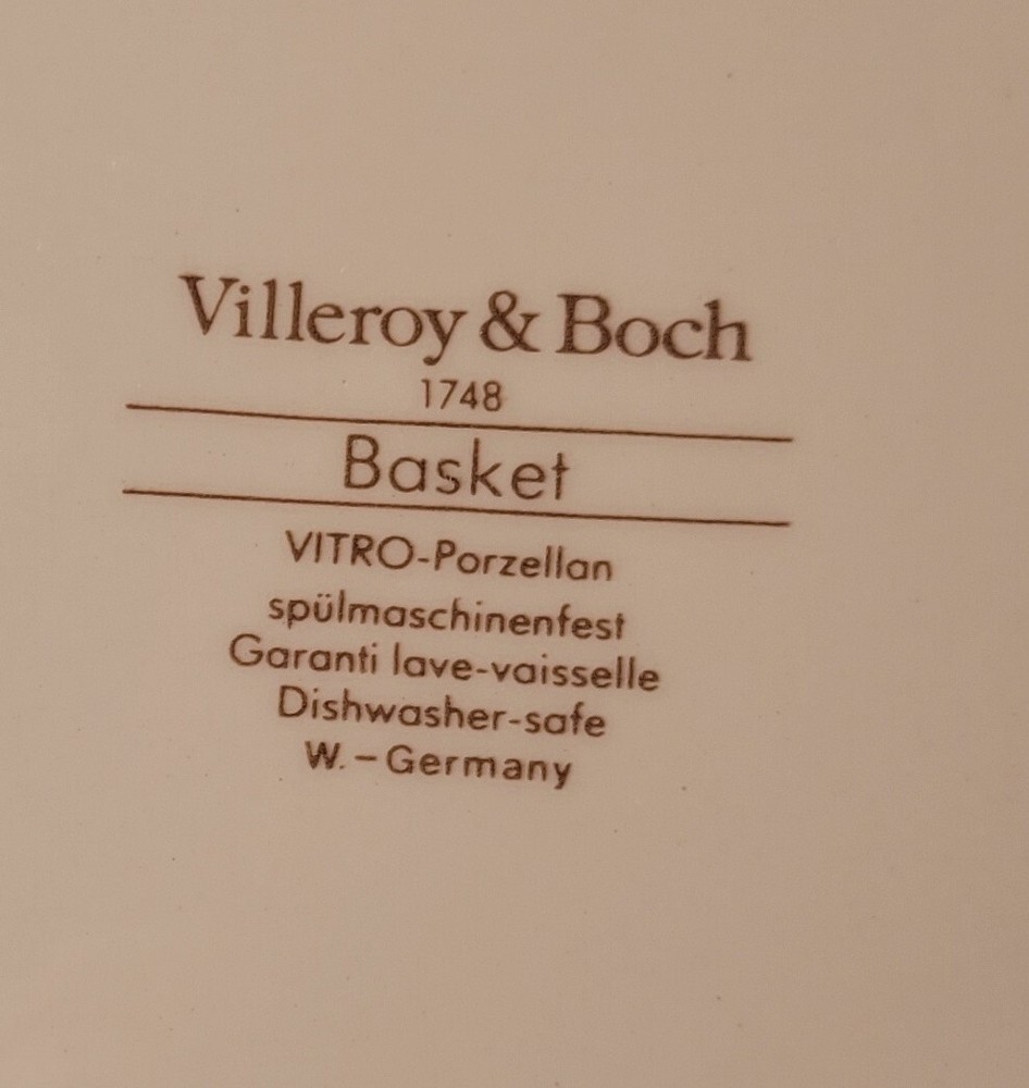 Villeroy & Boch Basket (5 Piece) Place Setting EXCELLENT!