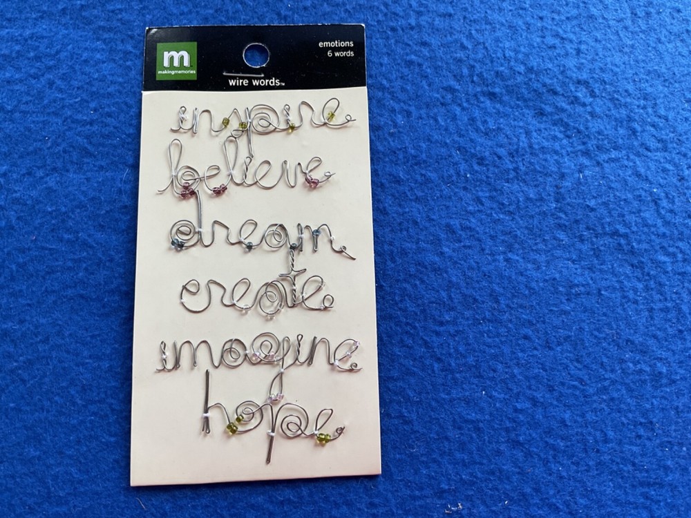 Making Memories Wire Words - Emotions - 6 Pieces -New (open pkg)