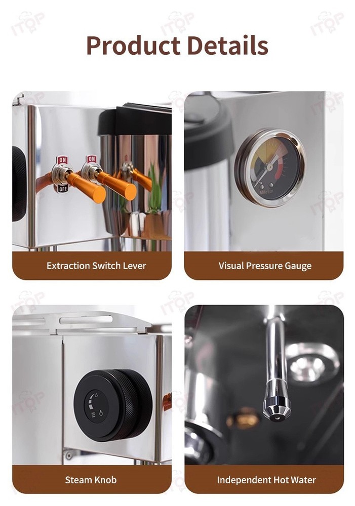 Commercial Coffee Machine 1 Group Espresso Maker