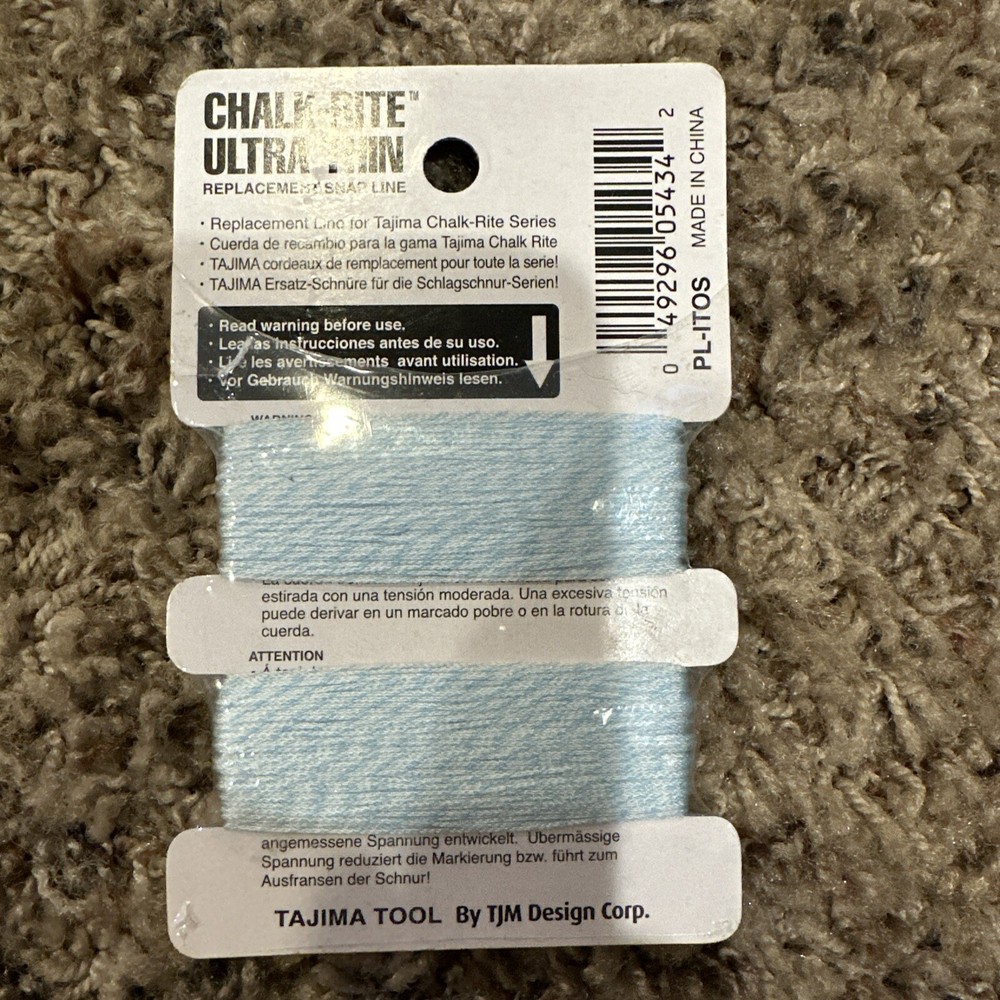 TAJIMA Replacement Snap-Line - 0.5 mm x 100 ft Chalk-Rite Braided String for(B50