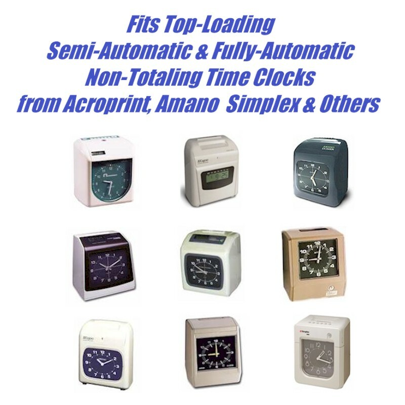 Semi-Monthly Time Cards, 3-3/8 Width for Acroprint, Amano, Simplex Form 85231