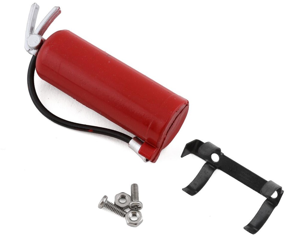 1/10 Scale FIRE EXTINGUISHER *RED* W/ Holder + Hardware
