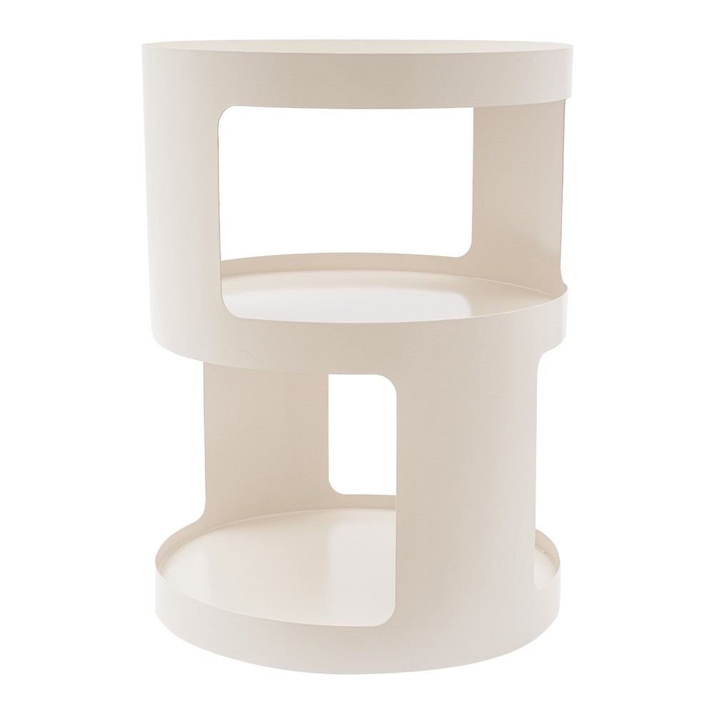 3 Tier Side Table Modern Coffee Table Sofa Bedside Table Round Organizer White