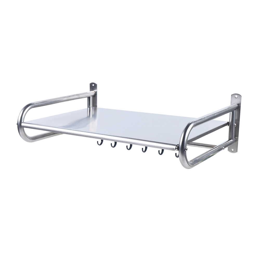 2 Tiers Adjustable Microwave Stand Wall Mounted Microwave Stand With 6 Hooks