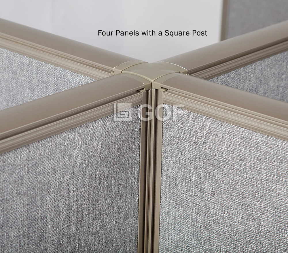 GOF X - Post Connector, 60" H for Office Partition, Panel
