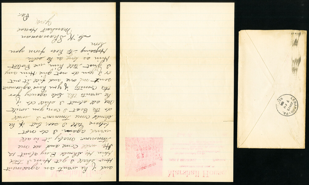 US Stamps 1900 Marshall House Cover with Insert