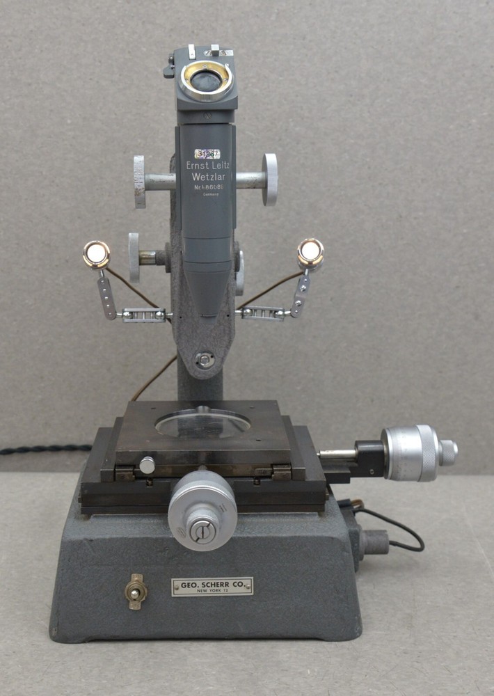 Geo. Scherr Co. Ernst Leitz Wetzlar Microscope Germany Nr. 486089