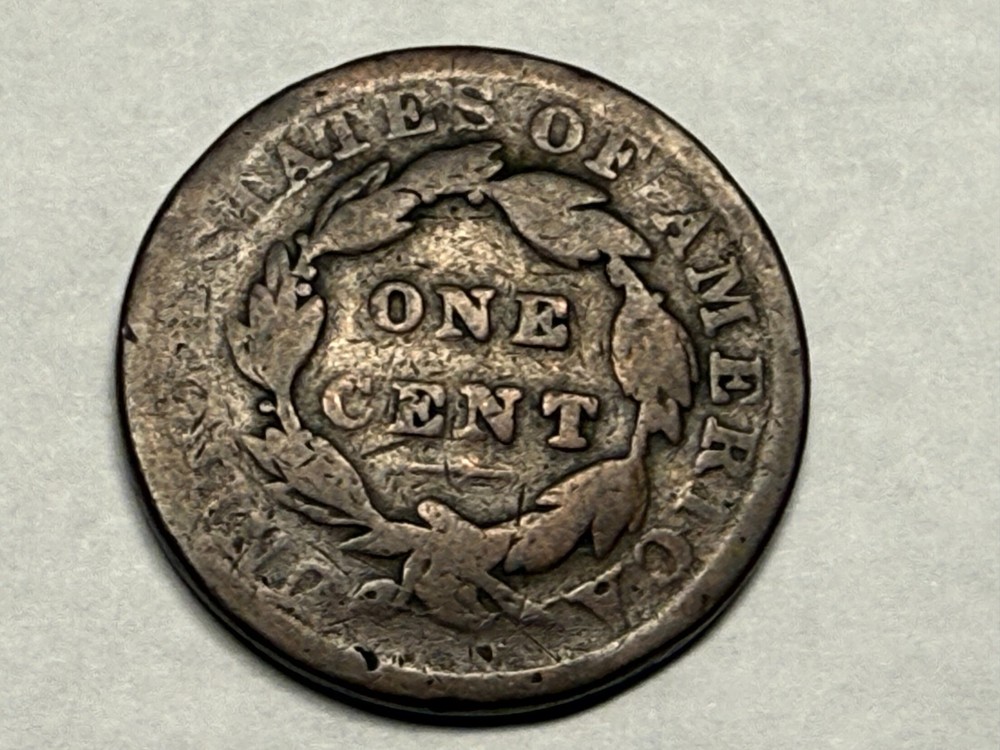 1833 Coronet Head large cent. AG. #q1