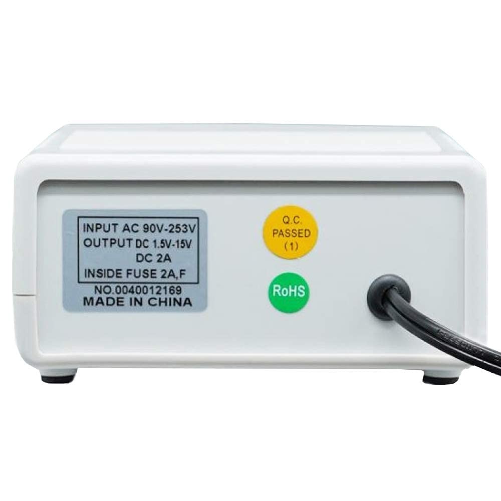 JOOY-TASK Adjustable DC Power Supply Variable Output 13*11.5*5.8CM, white