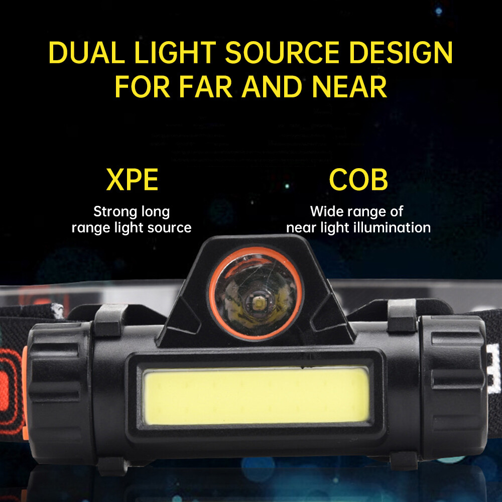 Automatic Dimming Headlight For Welding Helmet USB Charging 2-Purpose Light US