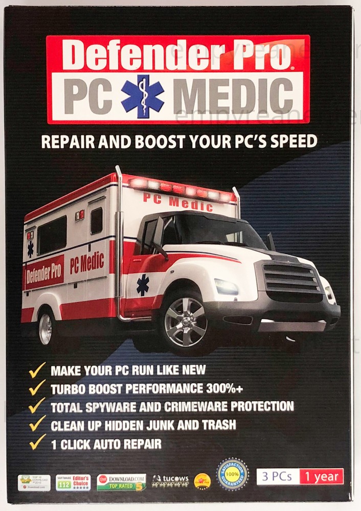 Defender Pro 2012 PC Medic 2012 Computer Security - Windows NEW in Box