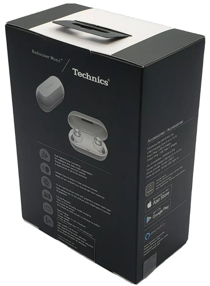 Panasonic Technics True Wireless Stereo Earbuds Earphones EAH-AZ70W, Silver