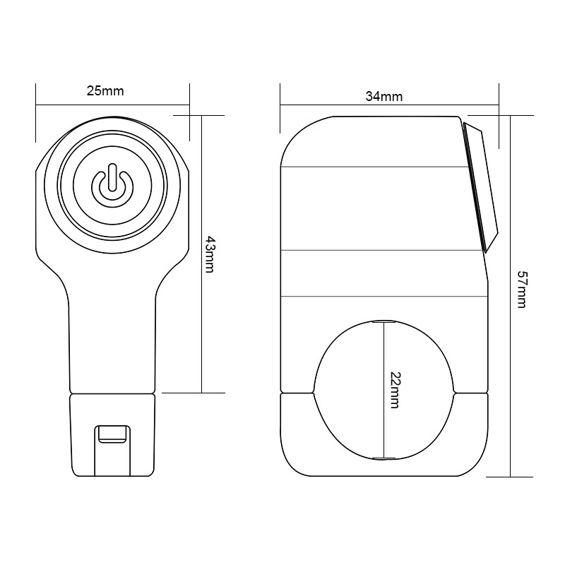 7/8" Motorcycle ATV Handlebar Control Start Switch Momentary Horn Push Button