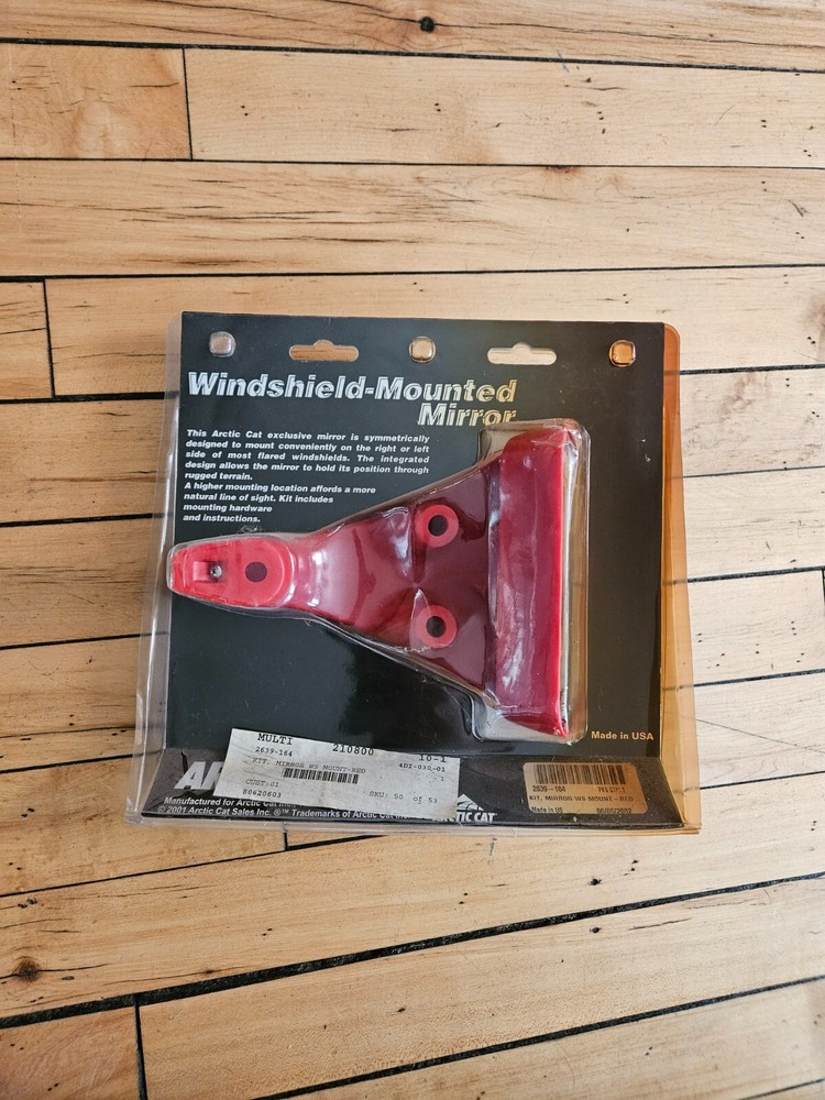 NOS Arctic Cat Red Windshield Mount Mirror RH 2639-164
