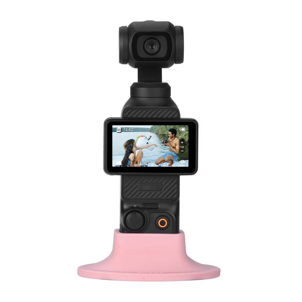 For DJI Osmo Pocket 3 Pink Silicone Desktop Base Fixed Support Bracket Accessory