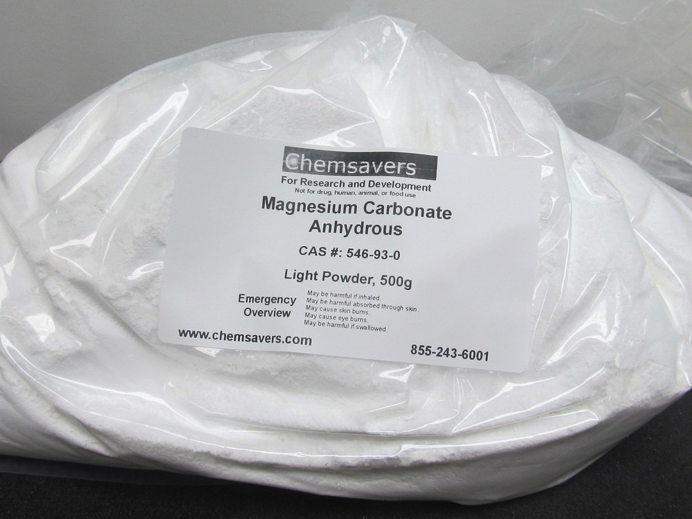 Magnesium Carbonate Anhydrous, Light Powder, 500g