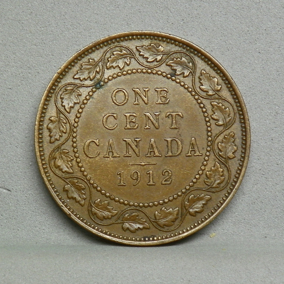 CANADA 1912 CENT, EF