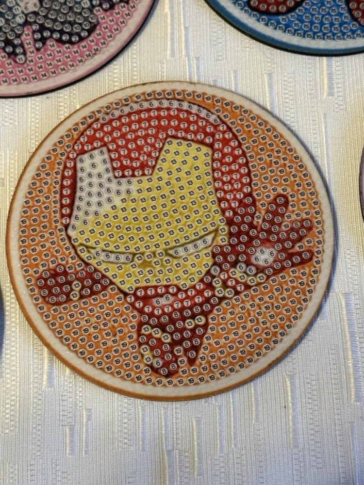 Marvel Diamond Art Coaster Lots 6ct