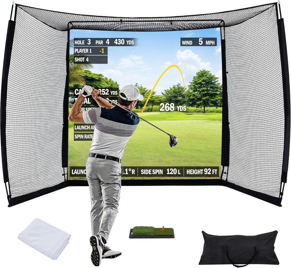 Golf Simulator Net, Net Return, for Garage, Hitting, Backyard, Driving, Indoor
