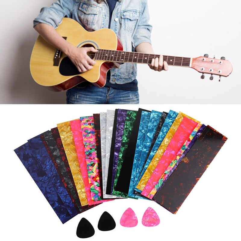 25Pcs Guitar Pick Sheets DIY Pick Guitar Pick Strips Three Thickness Mixed