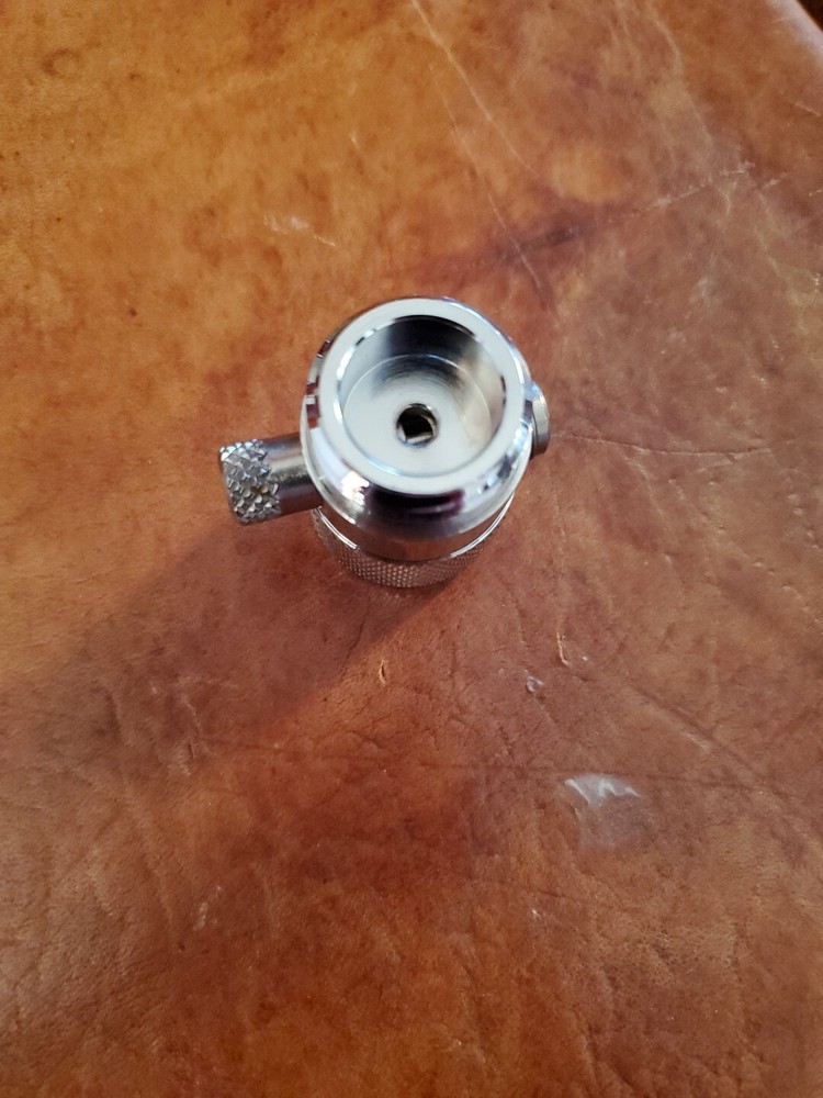 In Line Shower Head Shut off Valve 1-2" MIP Push Button Type Chrome Plated Brass