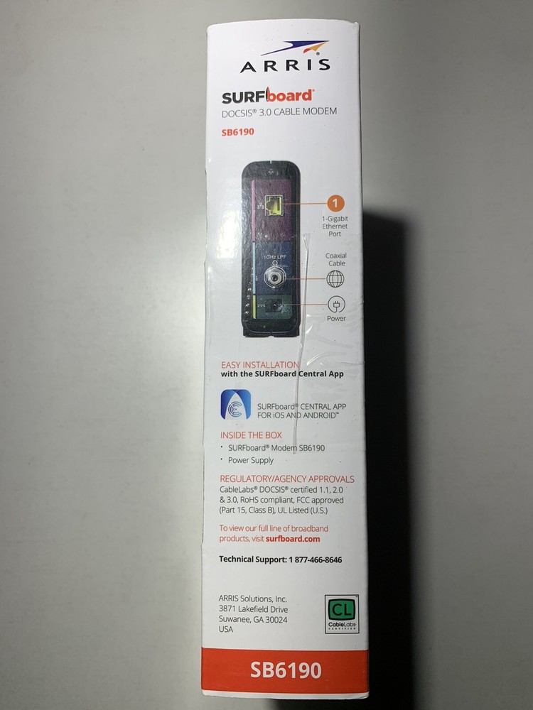 ARRIS SURFboard DOCSIS 3.0 Cable Modem - SB6190